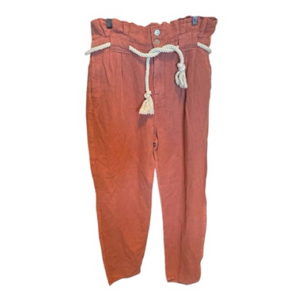 Veronica Beard Karter Pleated Paperbag Cropped Pants - Picture 2 of 4